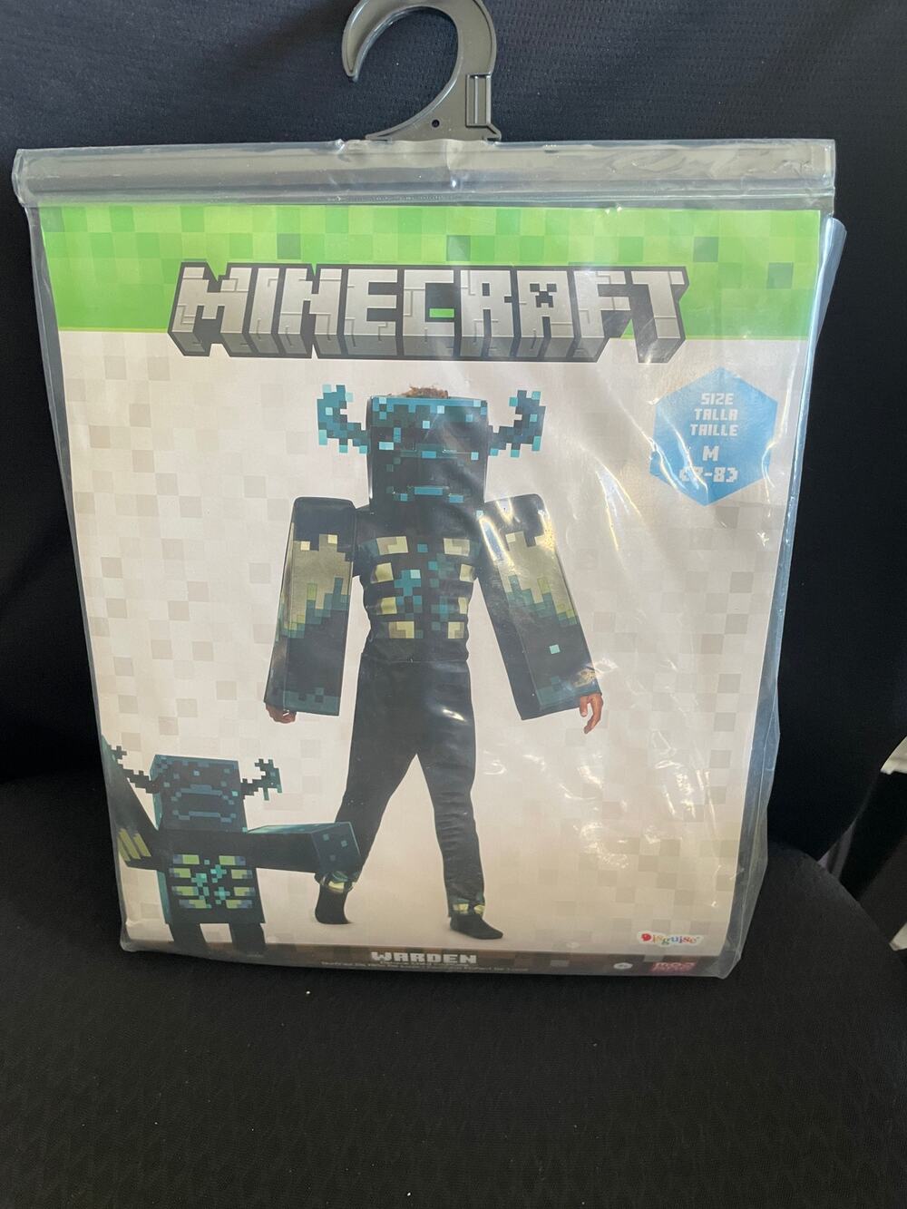 KIDS MINECRAFT WARDEN DELUXE HALLOWEEN COSTUME & MASK SIZE M DG155569K
